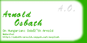 arnold osbath business card